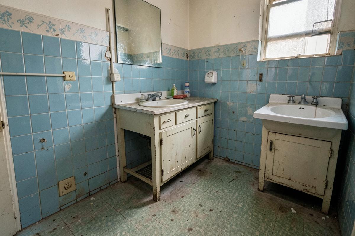 Full Bathroom Remodel before work began