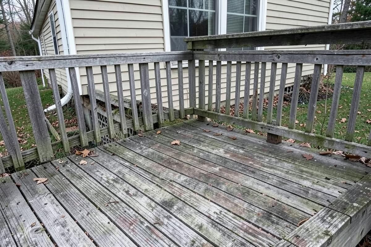 Deck Demolition & Rebuild before work began